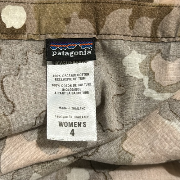 Patagonia Badoo Organic Cotton Double Wrap Mini Skirt Floral Tan Pink Tie Y2K-4 - Picture 6 of 8
